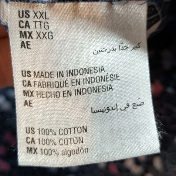 Alfani Men's Blue And Pink Geometric Short Sleeve Button Up Shirt Size XXL - Picture 4 of 6